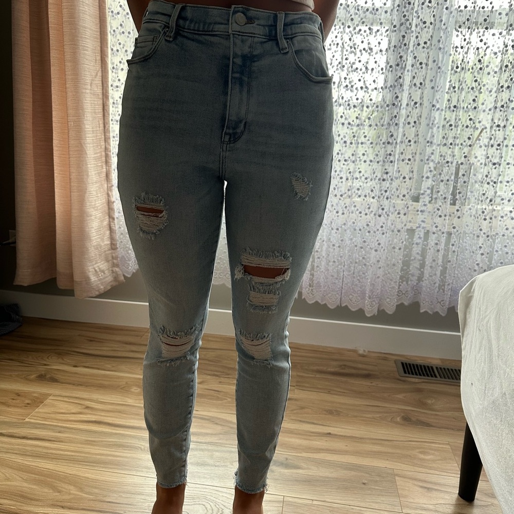 PacSun Blue Skinny Distressed Jeans